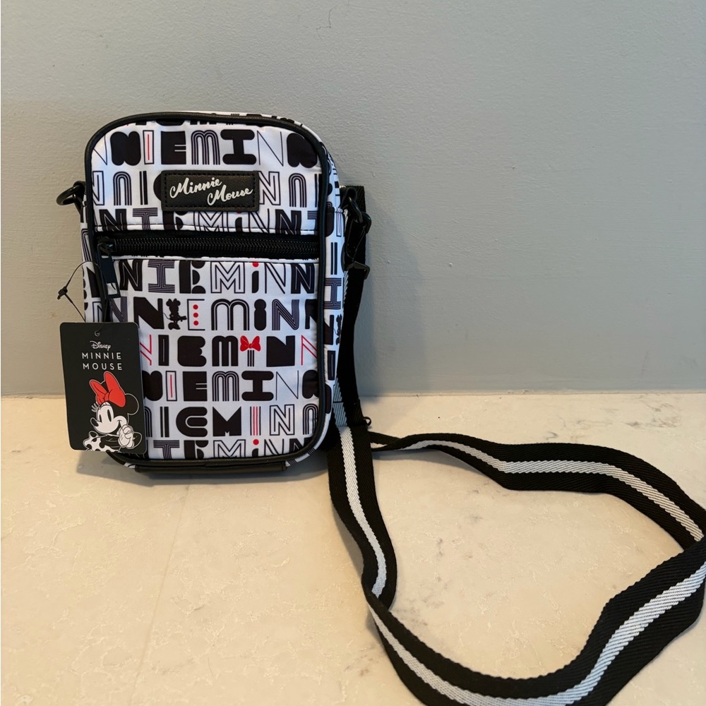 Disney Minnie Mouse Black and White Crossbody Bag